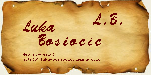 Luka Bosiočić vizit kartica